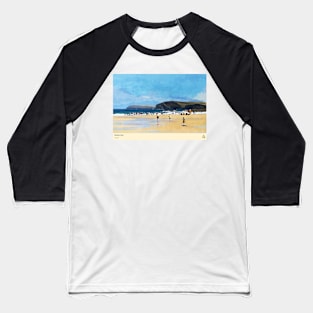 Harlyn Bay, Cornwall, Travel Poster (Landscape) Baseball T-Shirt